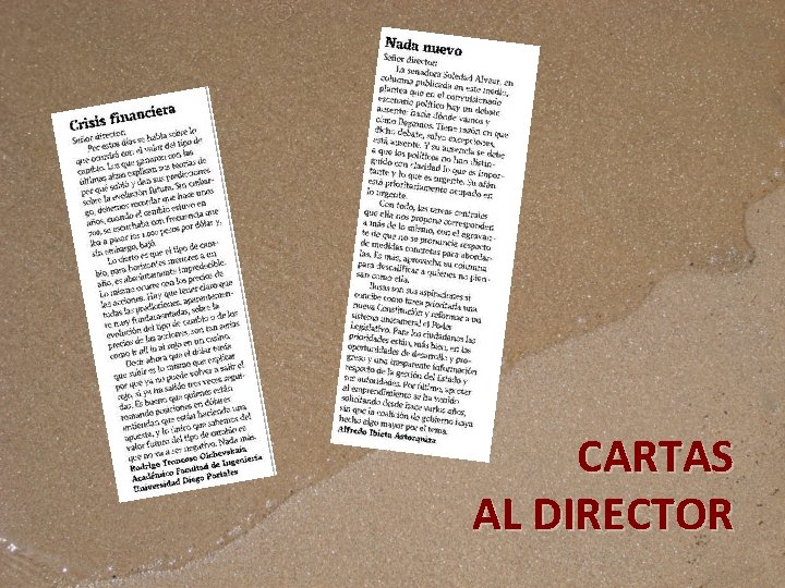 CARTAS AL DIRECTOR 