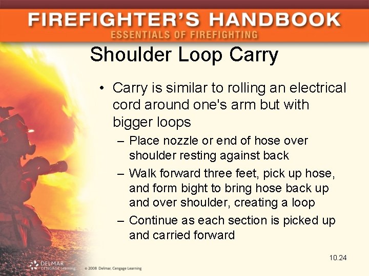 Shoulder Loop Carry • Carry is similar to rolling an electrical cord around one's