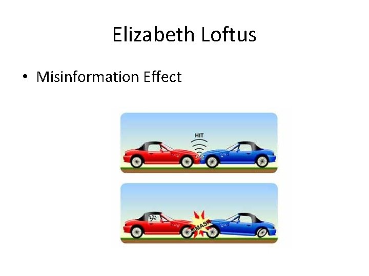 Elizabeth Loftus • Misinformation Effect 