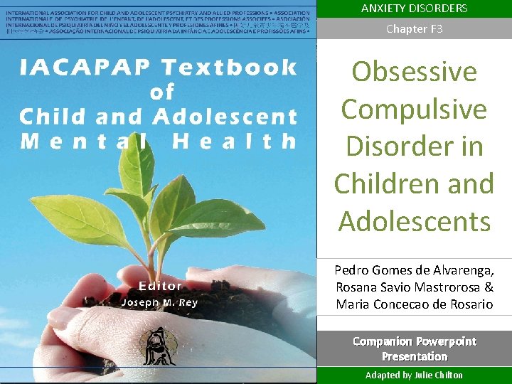 ANXIETY DISORDERS Chapter F 3 Obsessive Compulsive Disorder in Children and Adolescents DEPRESSION IN