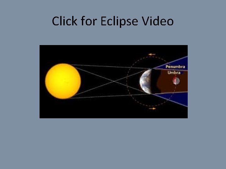 Click for Eclipse Video 