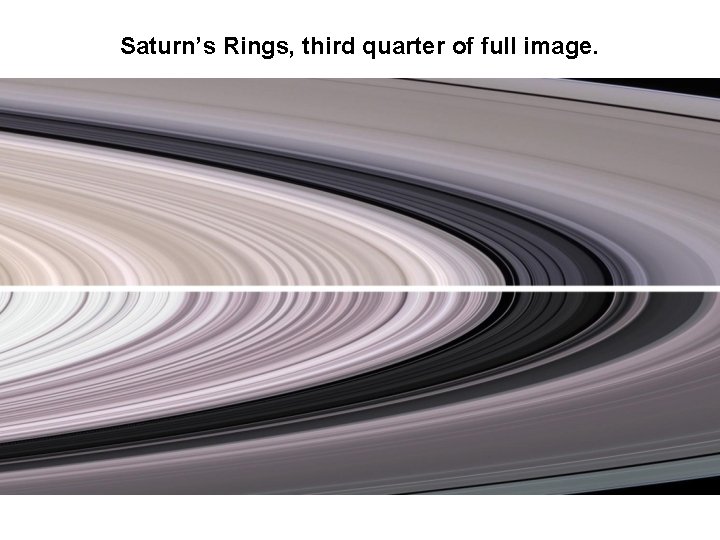 Saturn’s Rings, third quarter of full image. 