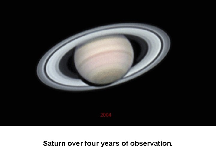 Saturn over four years of observation. 