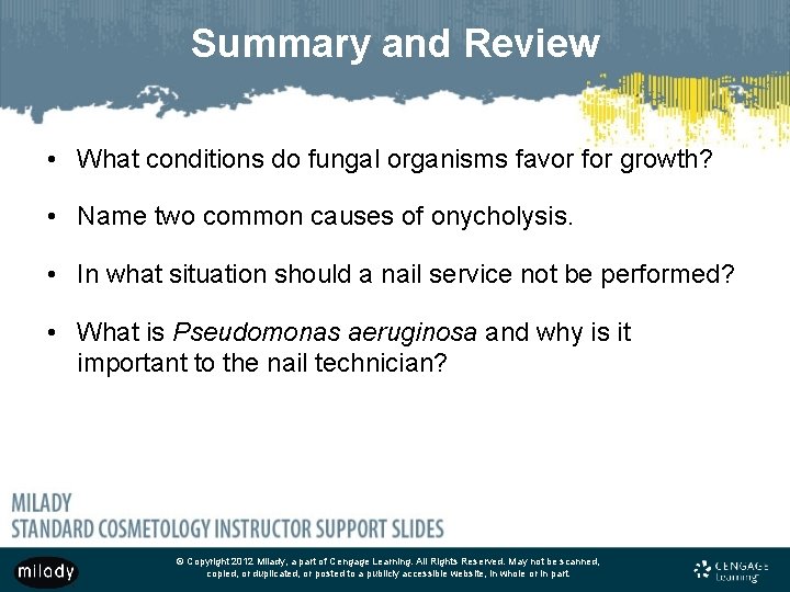 Summary and Review • What conditions do fungal organisms favor for growth? • Name