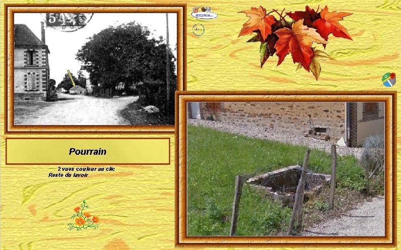 Pourrain 2 vues couleur au clic Reste du lavoir 