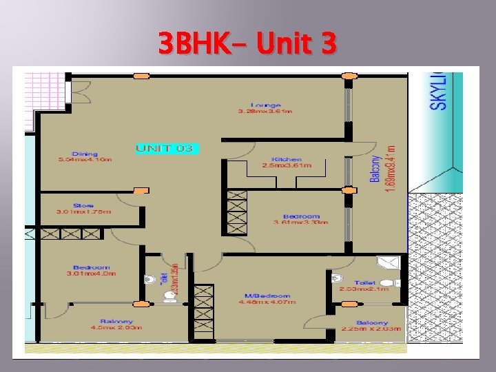 3 BHK- Unit 3 