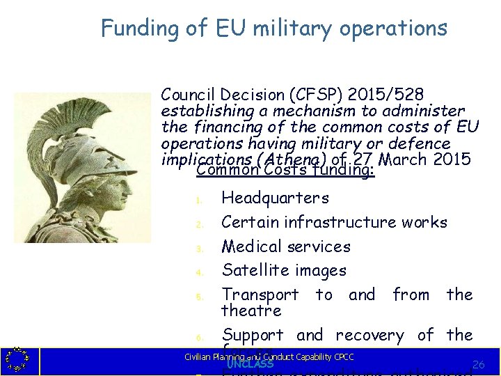 Funding of EU military operations Council Decision (CFSP) 2015/528 establishing a mechanism to administer