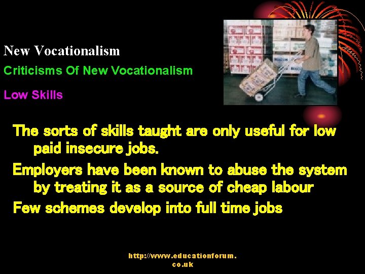 New Vocationalism Criticisms Of New Vocationalism Low Skills The sorts of skills taught are