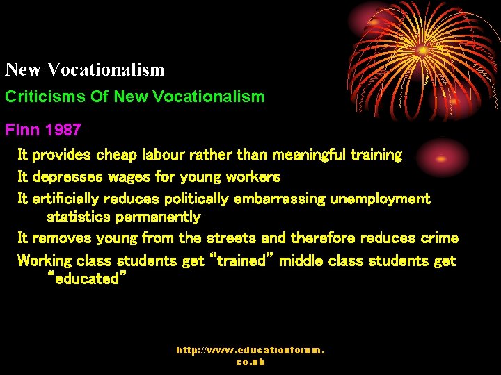 New Vocationalism Criticisms Of New Vocationalism Finn 1987 It provides cheap labour rather than