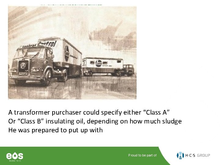 A transformer purchaser could specify either “Class A” Or “Class B” insulating oil, depending