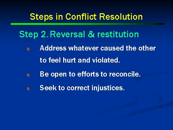 Principles of Peacebuilding and Conflict Resolution All people