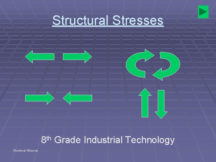 Structural Stresses 8 th Grade Industrial Technology Structural Stresses 