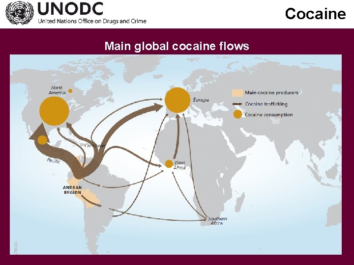 Cocaine Main global cocaine flows 