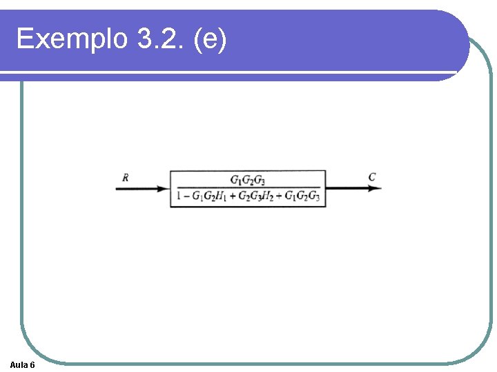Exemplo 3. 2. (e) Aula 6 