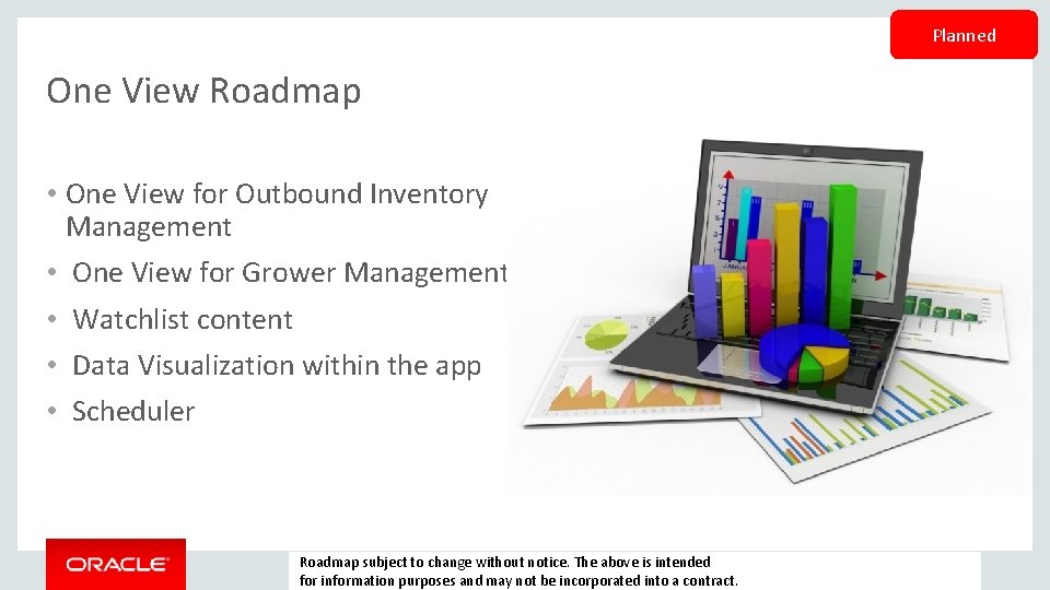 Planned One View Roadmap • One View for Outbound Inventory Management • One View