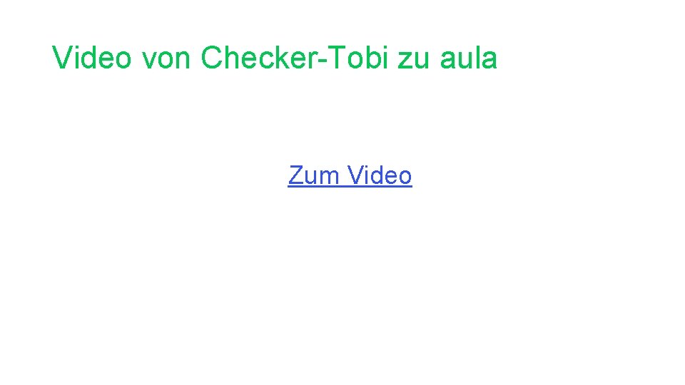Video von Checker-Tobi zu aula Zum Video 