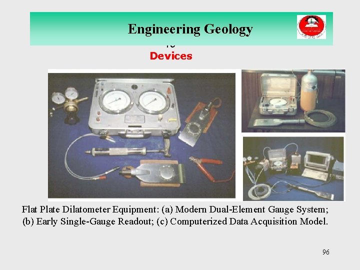 Engineering Geology 19 Devices Flat Plate Dilatometer Equipment: (a) Modern Dual Element Gauge System;