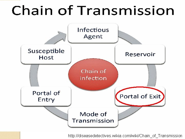 http: //diseasedetectives. wikia. com/wiki/Chain_of_Transmission 