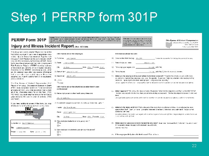 Step 1 PERRP form 301 P 22 
