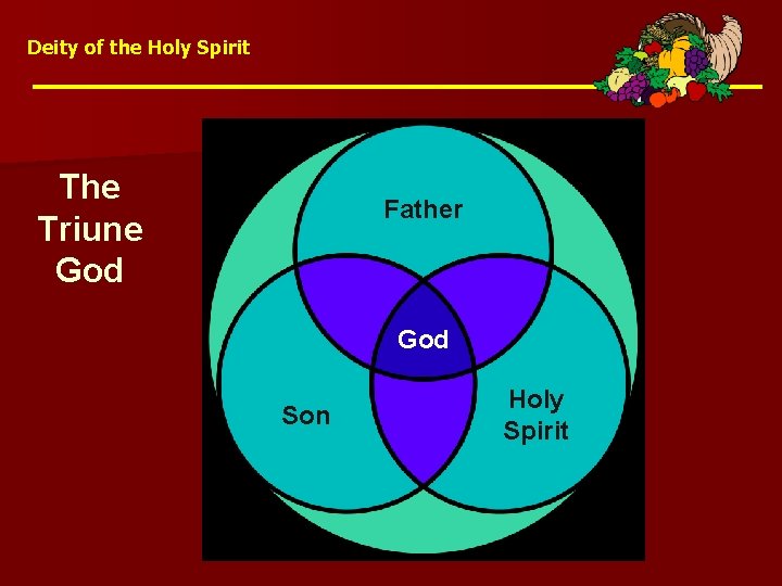 Deity of the Holy Spirit The Triune God Father God Son Holy Spirit 