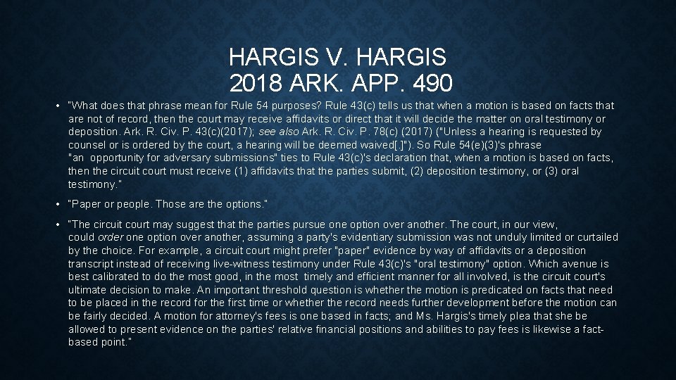 HARGIS V. HARGIS 2018 ARK. APP. 490 • “What does that phrase mean for