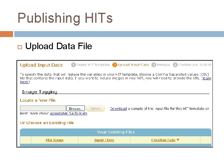 Publishing HITs Upload Data File 