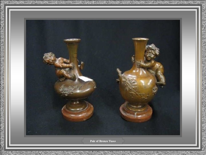 Pair of Bronze Vases 