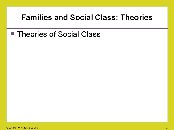 Families and Social Class: Theories of Social Class © 2014 W. W. Norton &