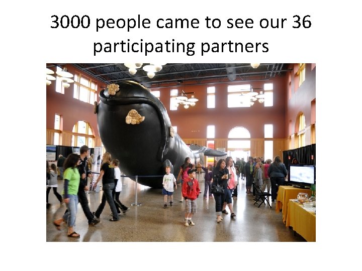 3000 people came to see our 36 participating partners 