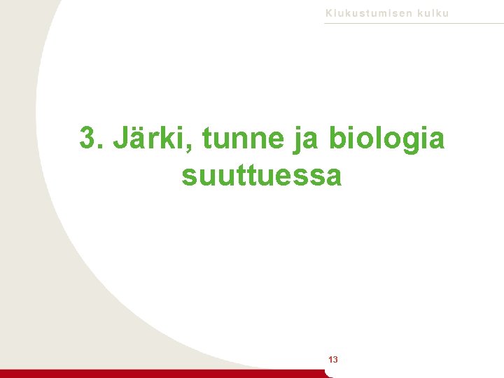 3. Järki, tunne ja biologia suuttuessa 13 13 