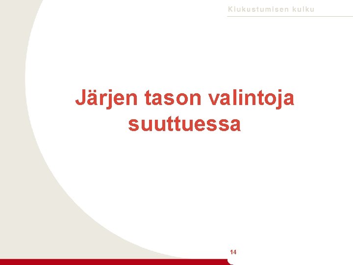 Järjen tason valintoja suuttuessa 14 14 