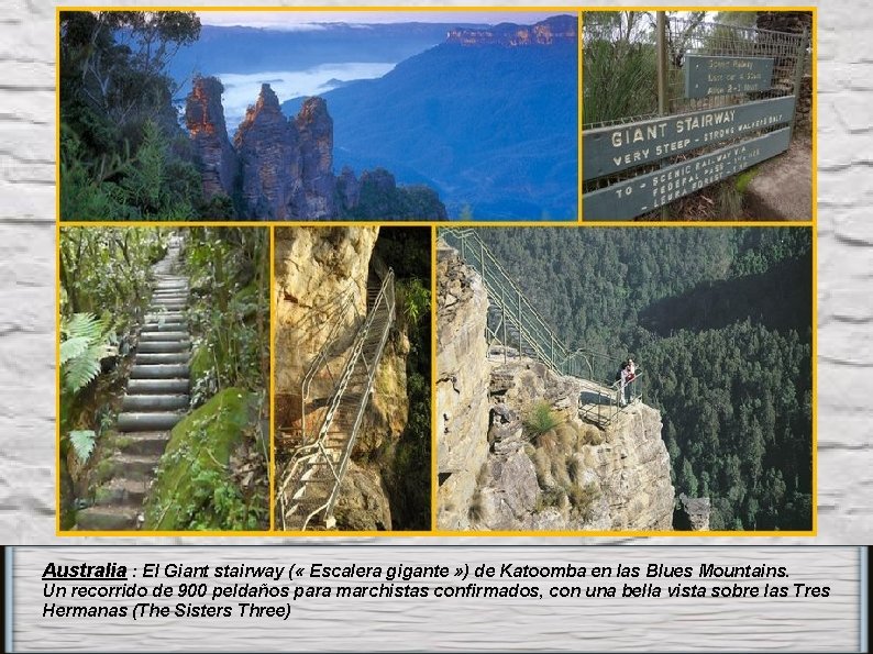 Australia : El Giant stairway ( « Escalera gigante » ) de Katoomba en