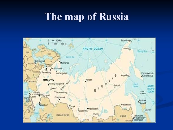 The map of Russia 