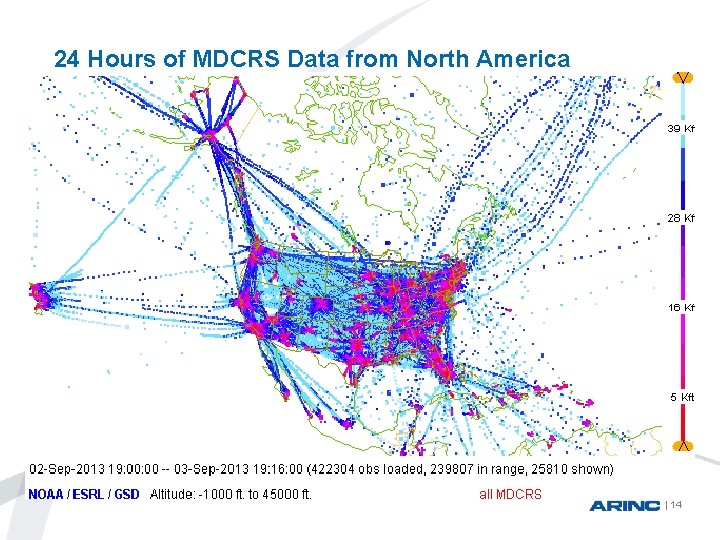 24 Hours of MDCRS Data from North America | 14 
