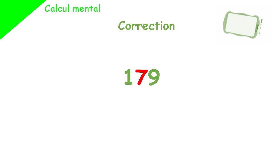 Calcul mental Correction 179 