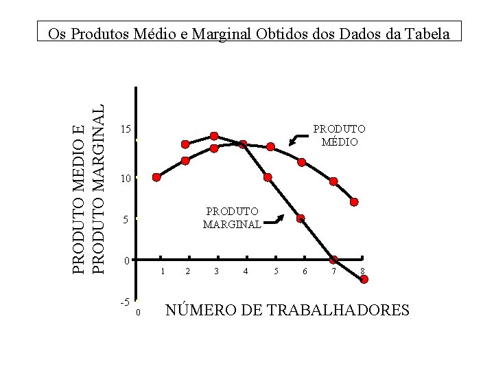 PRODUTO MEDIO E PRODUTO MARGINAL Os Produtos Médio e Marginal Obtidos Dados da Tabela