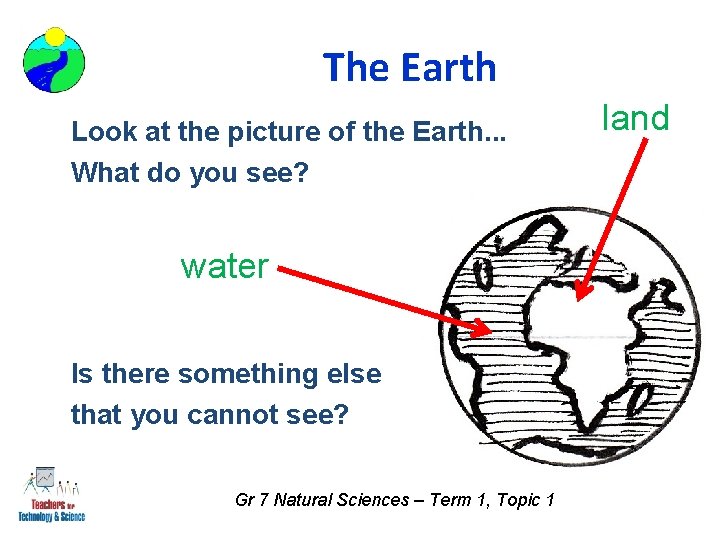 The Earth Look at the picture of the Earth. . . What do you