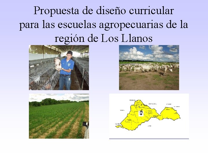 Propuesta de diseño curricular para las escuelas agropecuarias de la región de Los Llanos