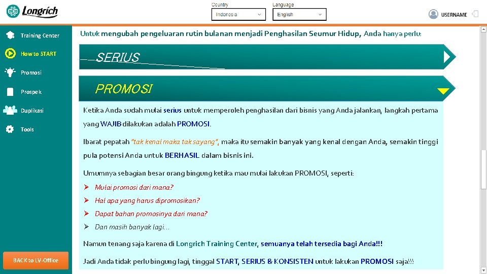 Training Center How to START Untuk mengubah pengeluaran rutin bulanan menjadi Penghasilan Seumur Hidup,