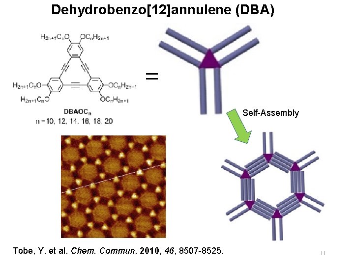 Dehydrobenzo[12]annulene (DBA) Self-Assembly Tobe, Y. et al. Chem. Commun. 2010, 46, 8507 -8525. 11