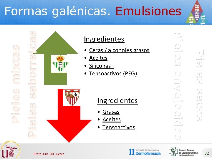 Pieles seborreicas • • Ceras / alcoholes grasos Aceites Siliconas Tensoactivos (PEG) Ingredientes •