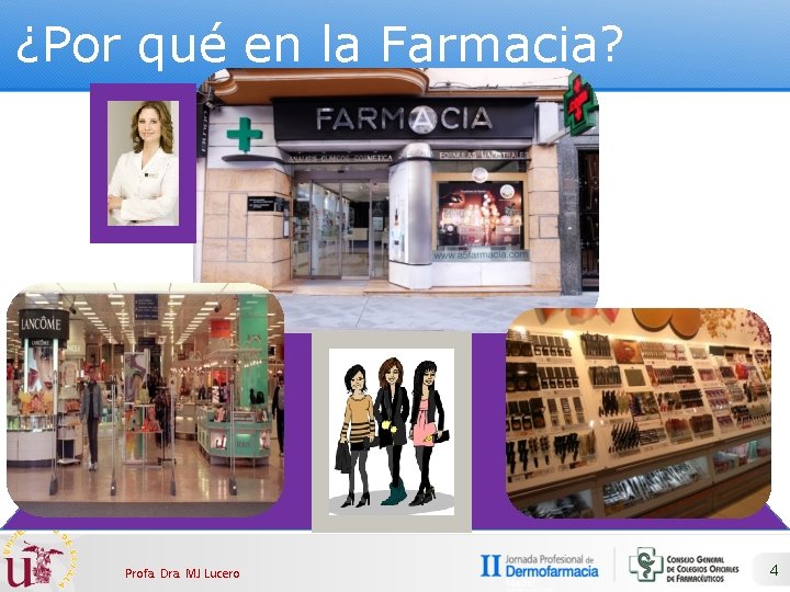 ¿Por qué en la Farmacia? Profa. Dra. MJ Lucero 4 