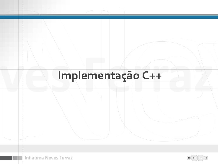 Implementação C++ 