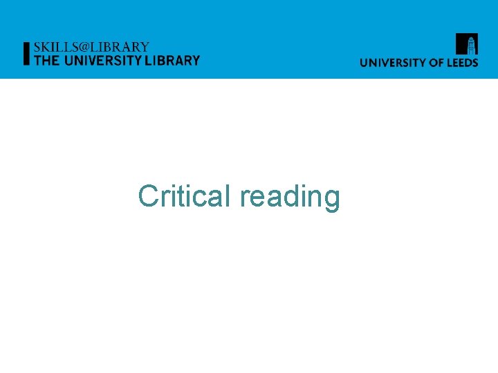 Critical reading 