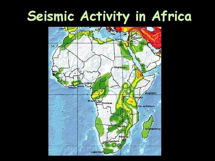 Seismic Activity in Africa 