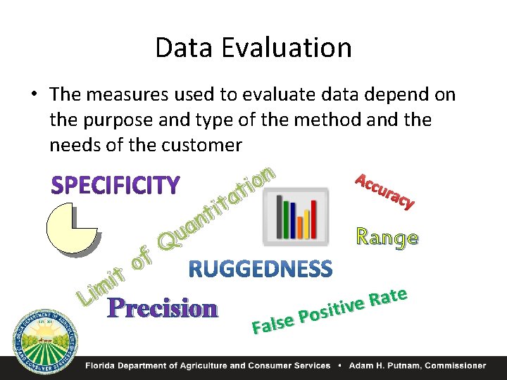 Data Evaluation • The measures used to evaluate data depend on the purpose and