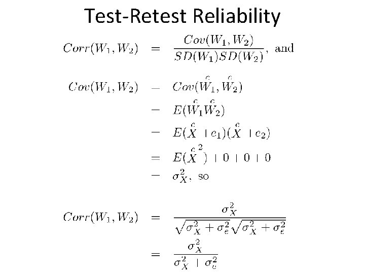 Test-Retest Reliability 