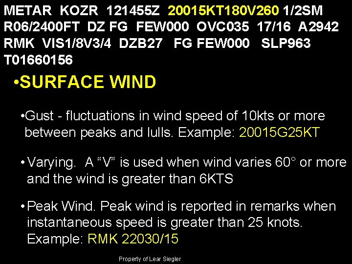 METAR KOZR 121455 Z 20015 KT 180 V 260 1/2 SM R 06/2400 FT