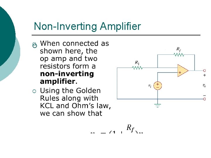 Non-Inverting Amplifier ¡ 