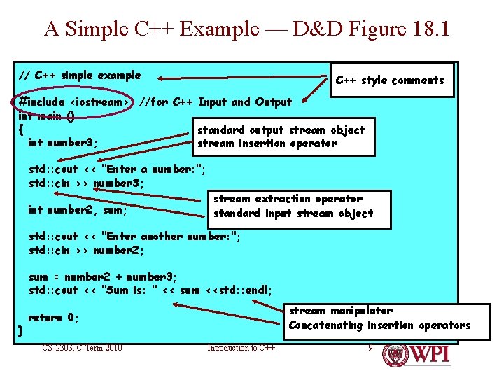 A Simple C++ Example — D&D Figure 18. 1 // C++ simple example C++ A Simple C++ Example — D&D Figure 18. 1 // C++ simple example C++